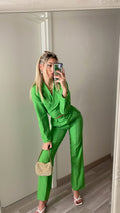 Completo top e pantalone verde