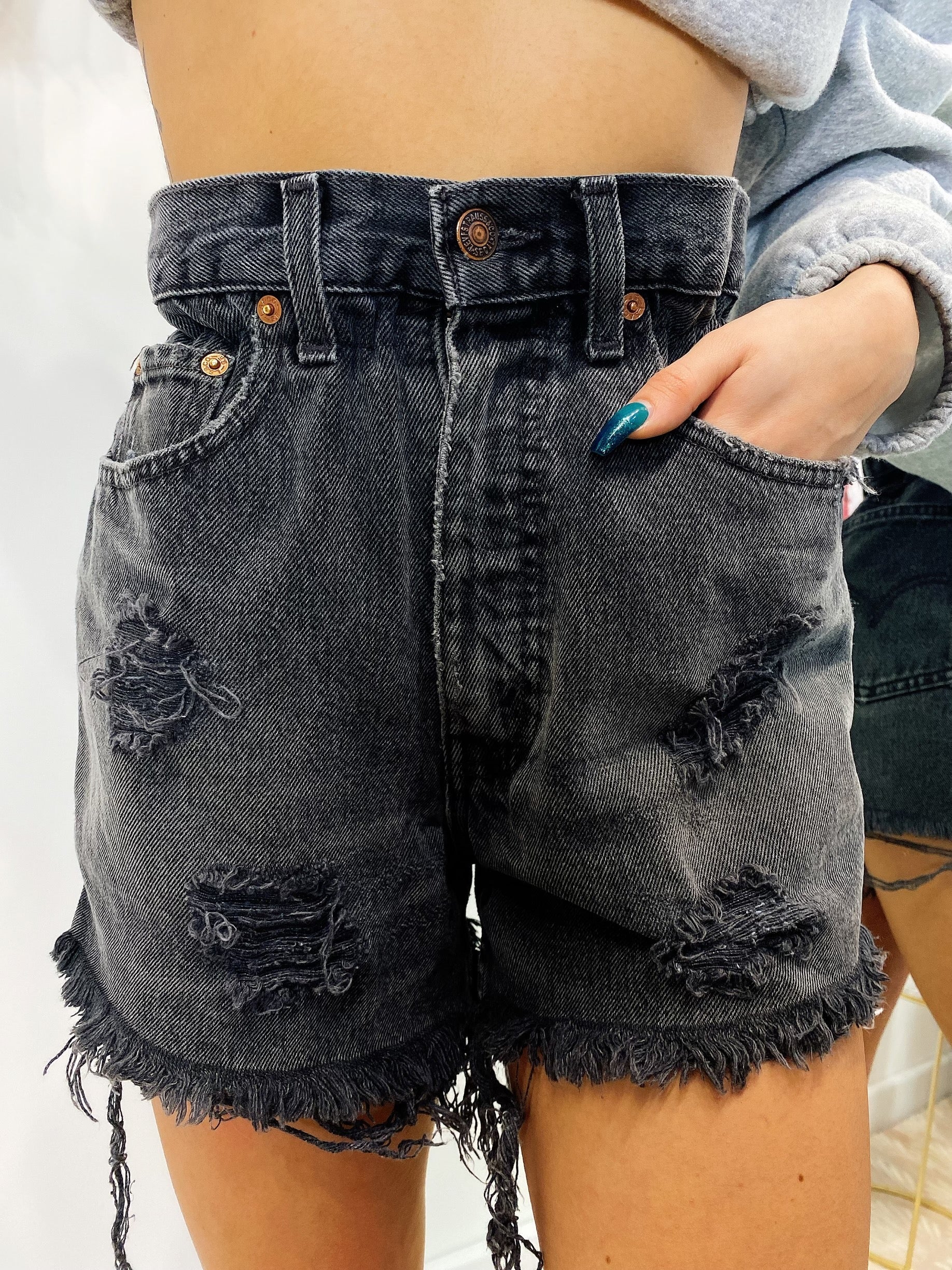 Short Levi’s Vintage Nero con Borchie