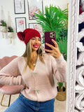 Maglione Rosa con fiocchi gioiello