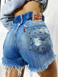 Short Levi’s Vintage con Borchie e dettagli Argento