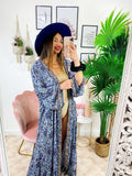 Kimono etnico base lilla