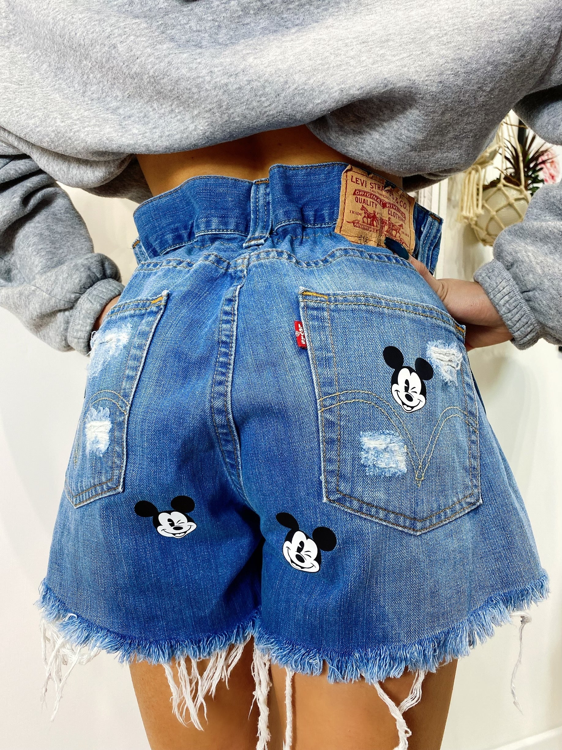 Short Levi’s Vintage con stampa topolino bagno medio