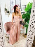 Tuta da evento con pantalone a pieghine