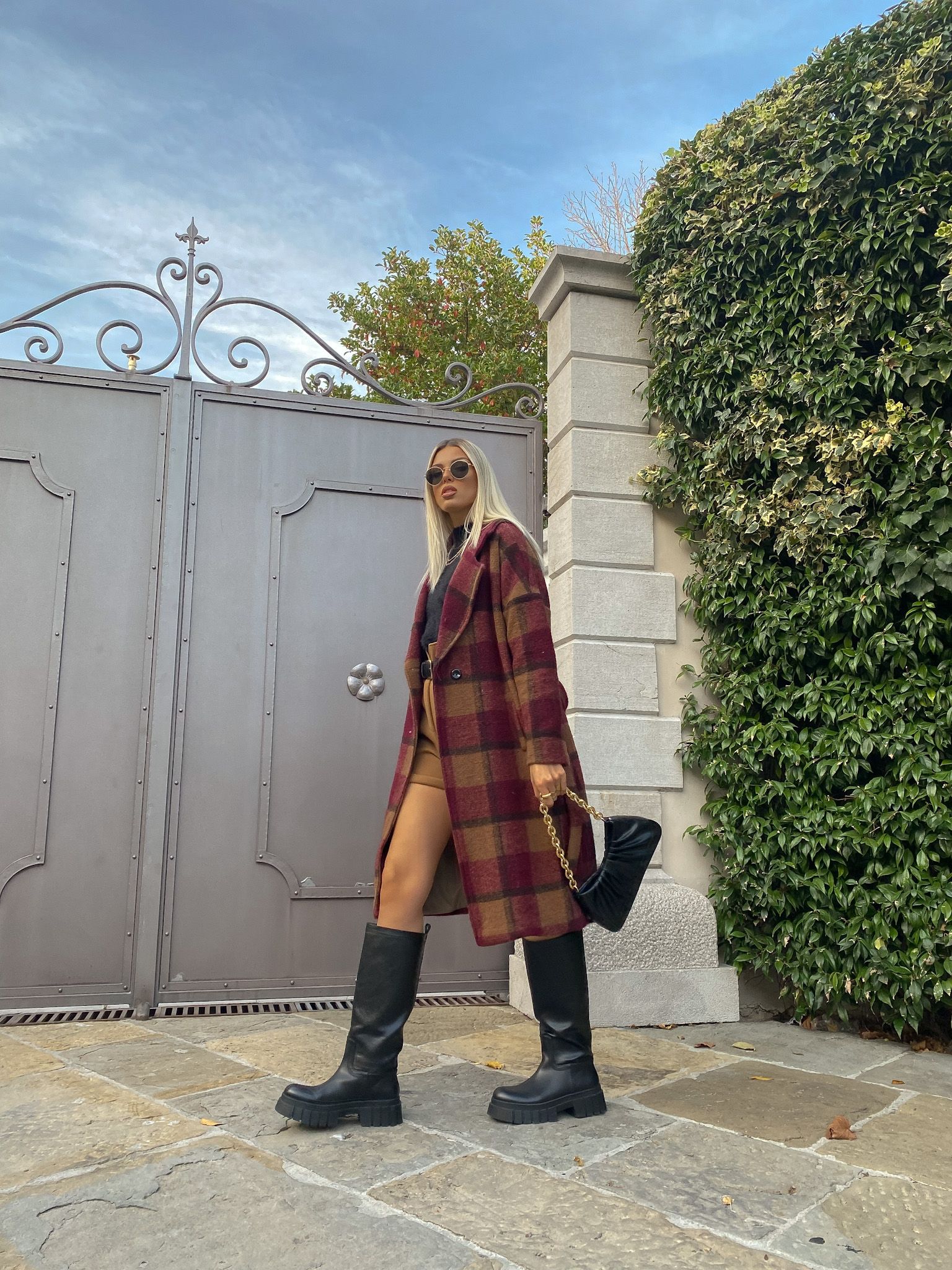 Cappotto peonia e Camel