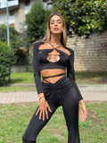 Completo comfy incrociato nero