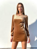 Abito in velluto Gold