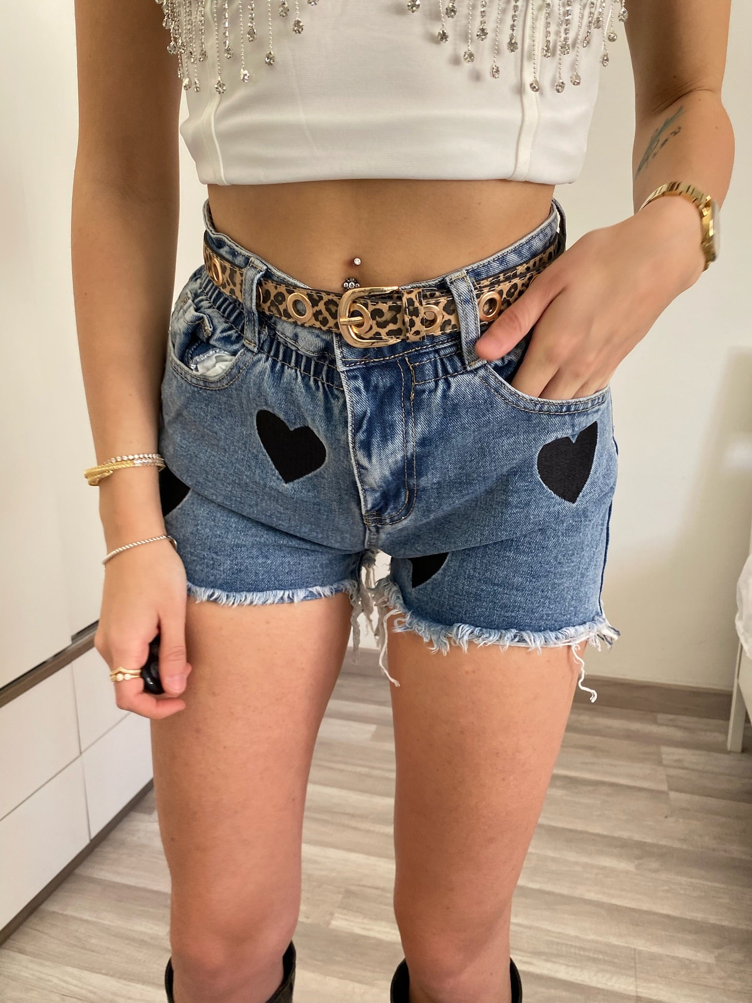 Short a caramella con cuori