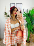 Completo pied de poule Rosa