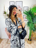 Set kimono e pantalone a zampa