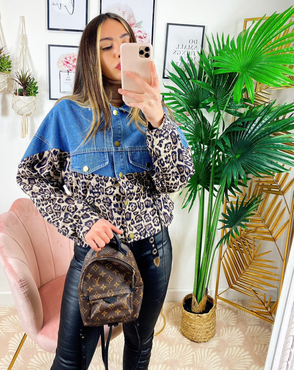 Giaccone di jeans e maculato