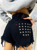 Short Levi’s Vintage nero con borchie