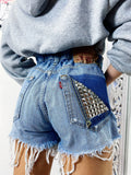 Short Levi’s Vintage bagno medio con borchie