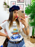 T-shirt con stampa Travel
