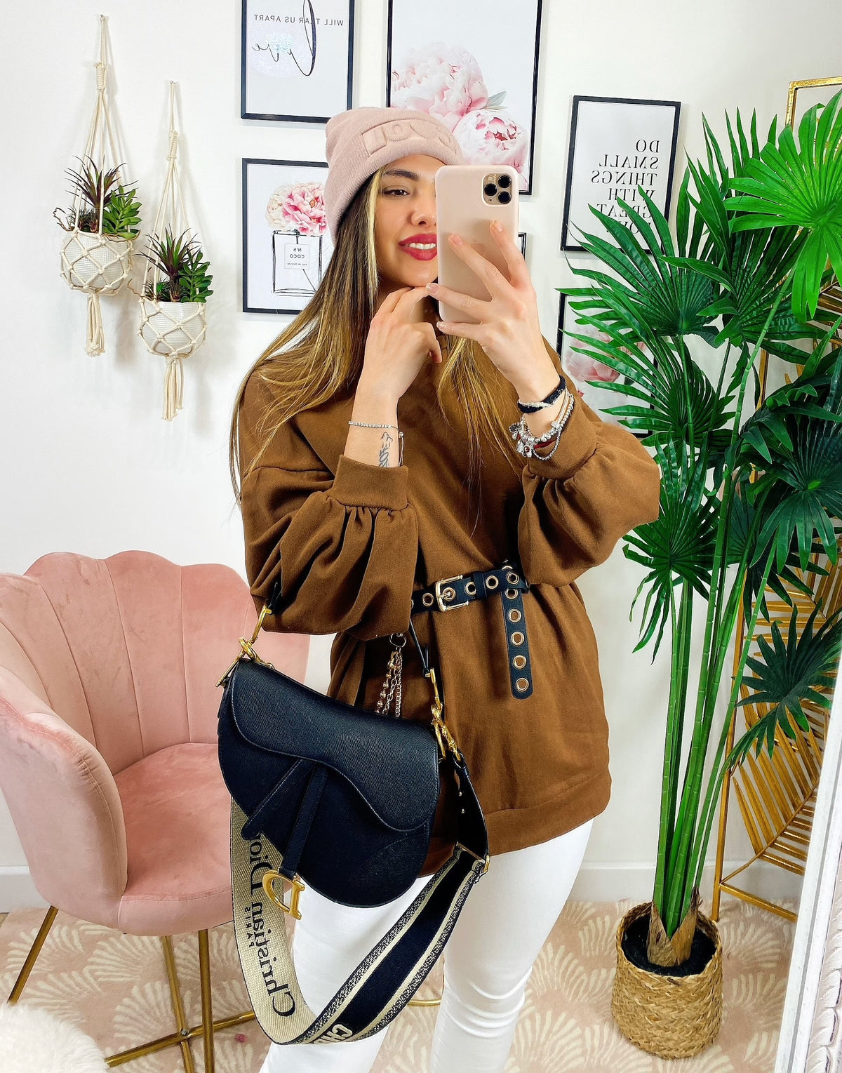 Maxi felpa easy camel