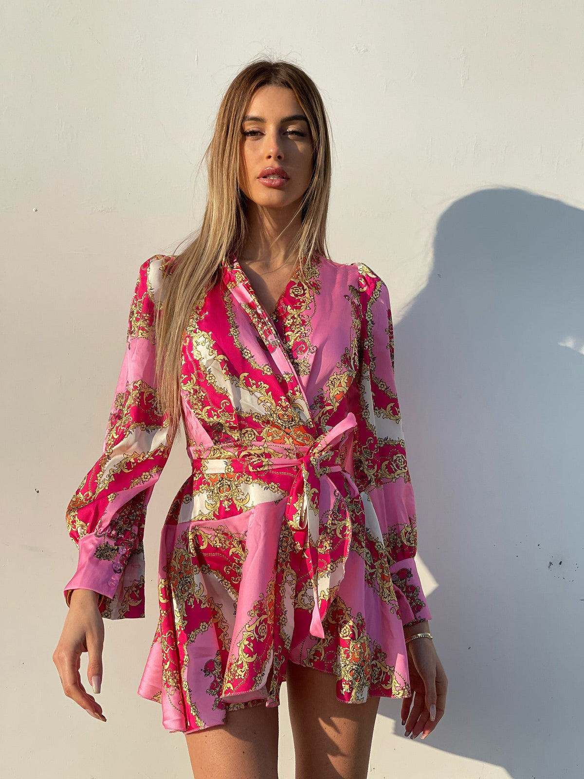 Abito etnico Fuxia e rosa