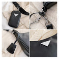 Set 3 bag in eco Pelle con catena argento