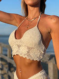 Completo crochet top e short