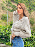 Maglione incrociato con ricami