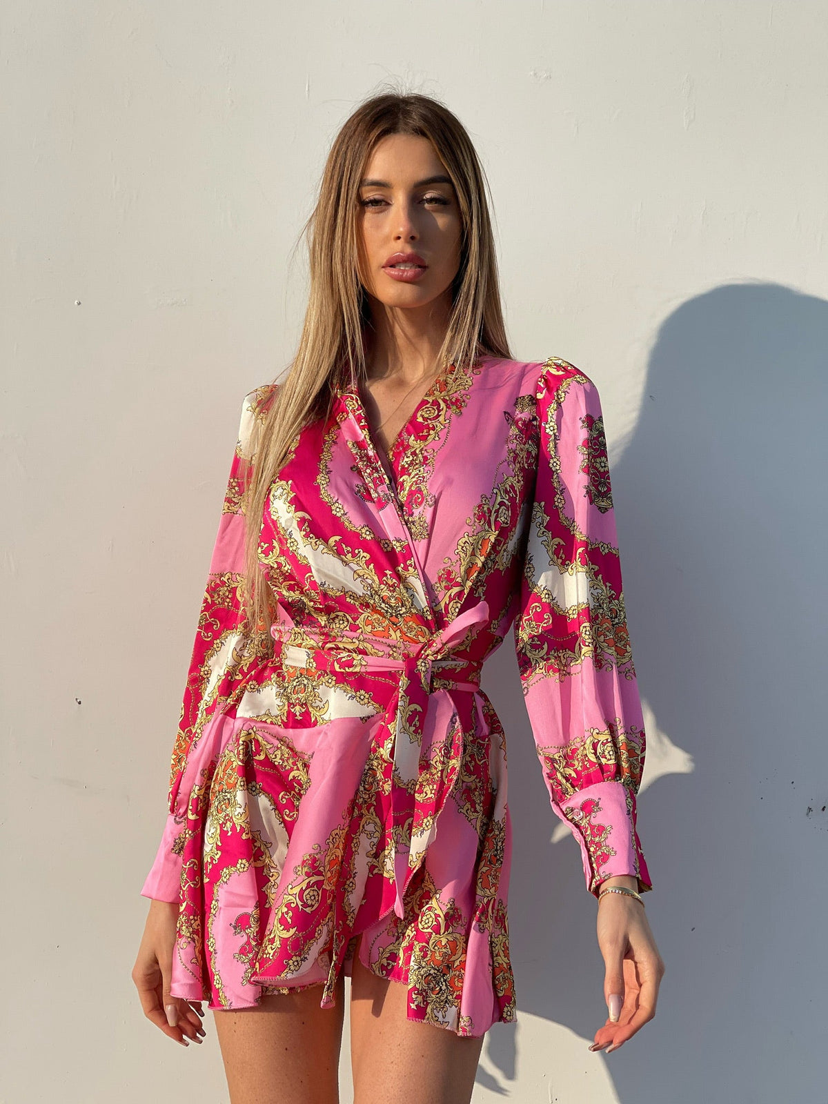 Abito etnico Fuxia e rosa