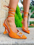Tacco Orange con gioiello
