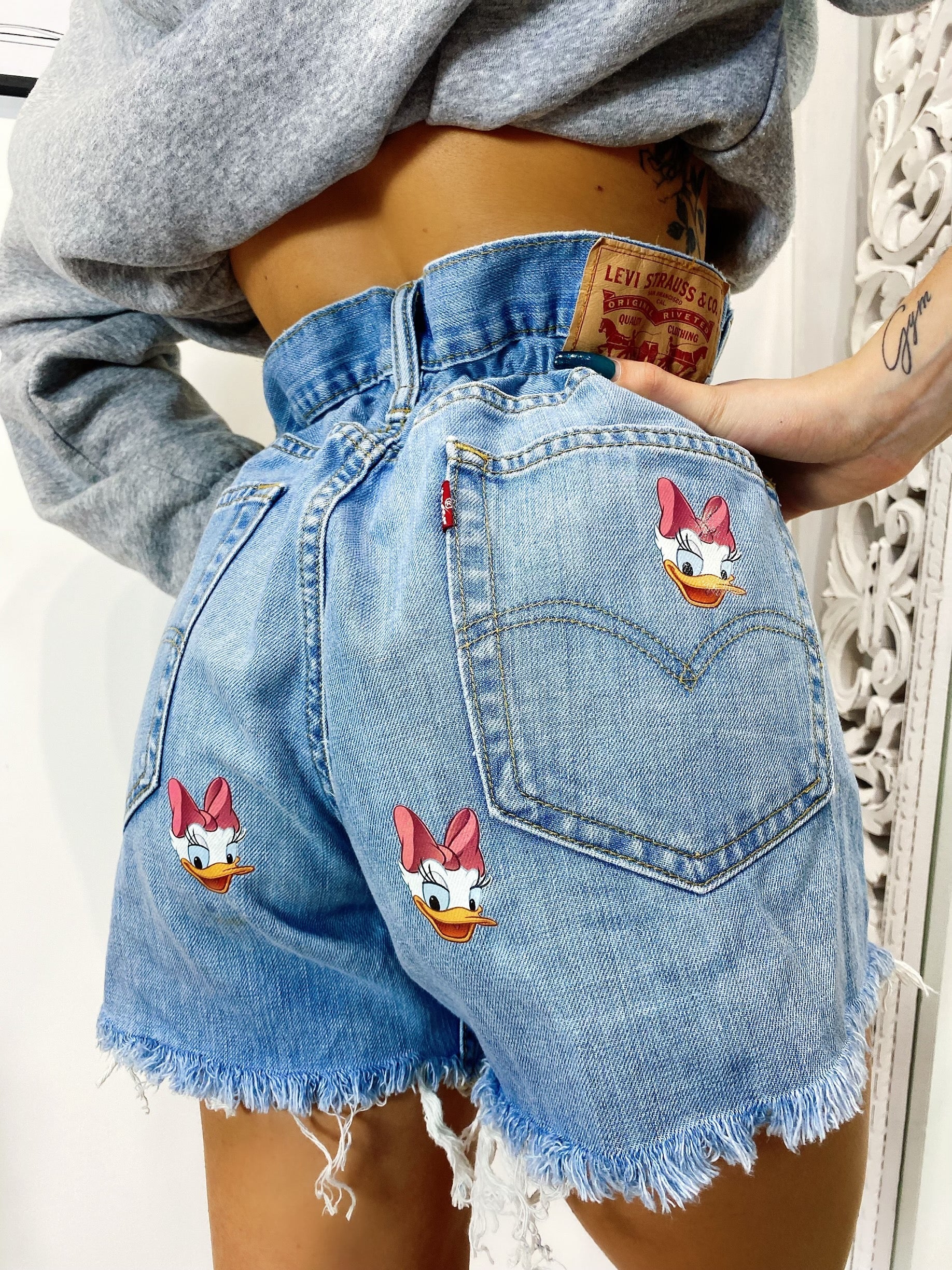 Short Levi’s Vintage con stampa paperina bagno medio chiaro