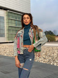 Giaccone di jeans pop