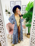 Kimono etnico base lilla