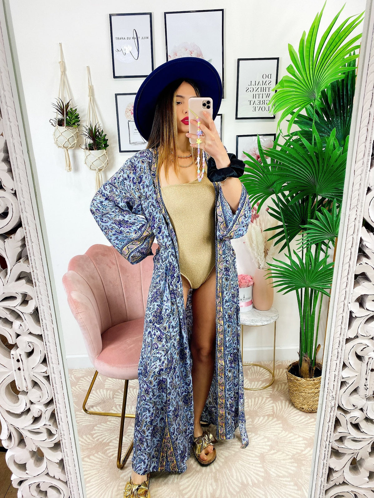 Kimono etnico base lilla