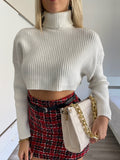 Maglione crop bianco