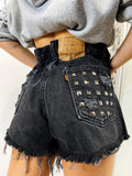 Short Levi’s Vintage con Borchie bagno grigio scuro