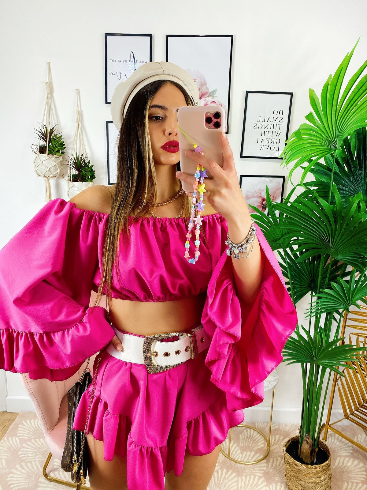 Completo due pezzi fucsia