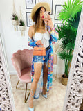 Kimono base Rosa dettaglio Blu