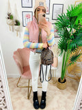 Bomber in ecopelle smanicato Rosa