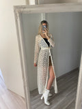 Kimono in pizzo bianco