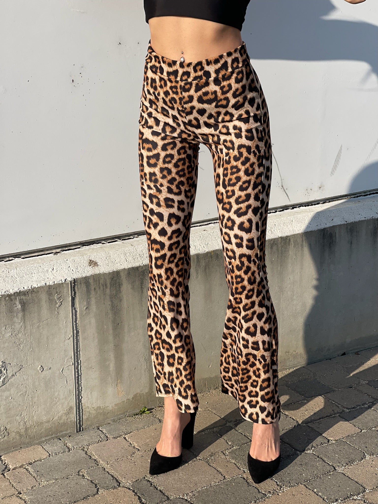 Pantalone a zampa maculato