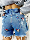 Short Levi’s Vintage stampa topolina con strappi