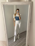 Camicia in jeans con strass
