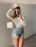 Camicia in pizzo bianca