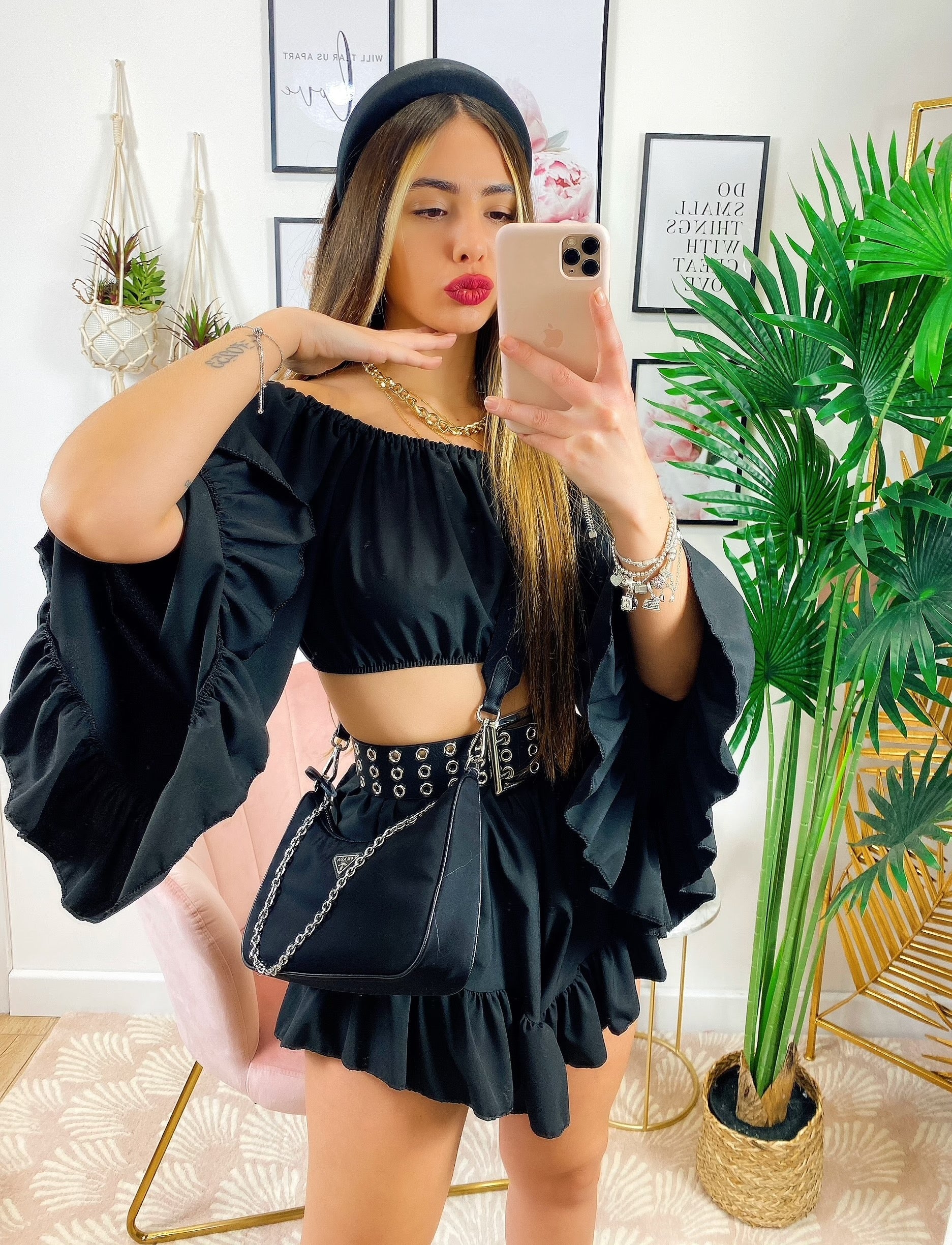 Completo due pezzi Nero