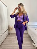 Completo giacca e pantalone Viola