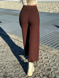 Pantalone di lana ampio marrone