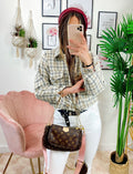 Giacca in tweed beige