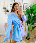 Abito Blazer lilla/Celeste