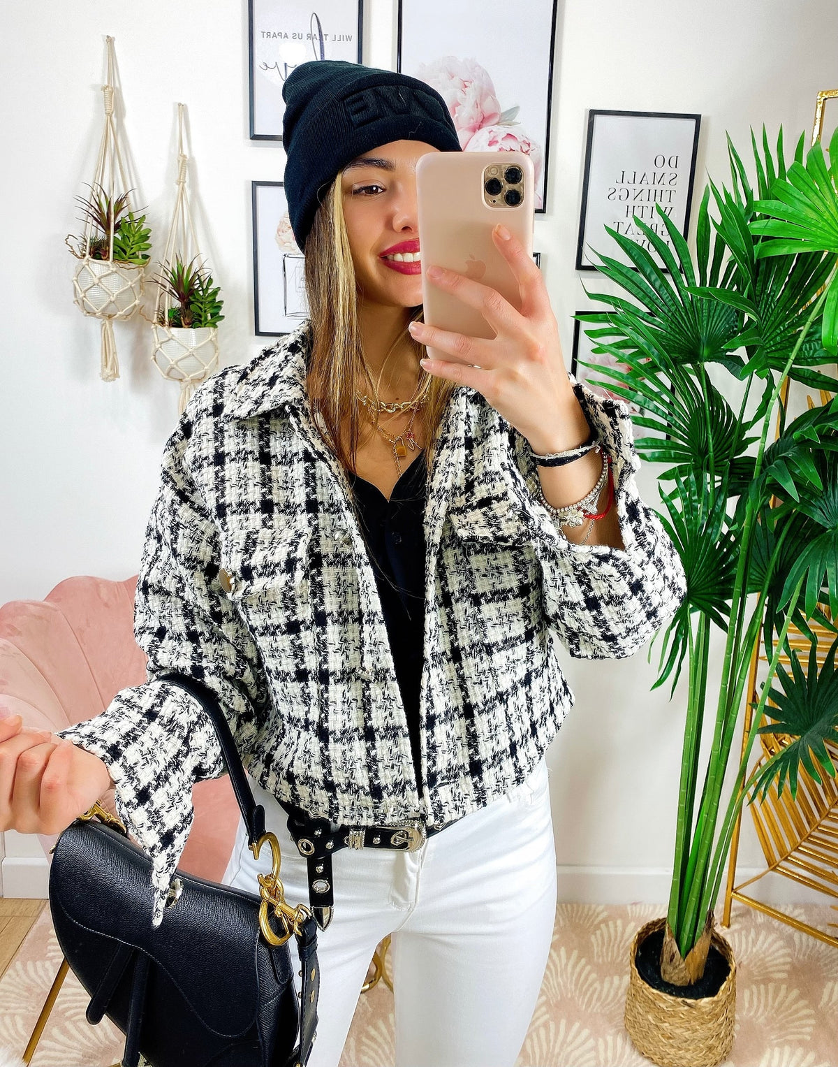 Giacca in tweed Nera