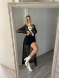 Kimono in pizzo nero