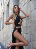 Completo top e gonna con spacco