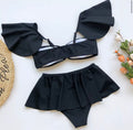 Bikini a fascia con maniche Nero
