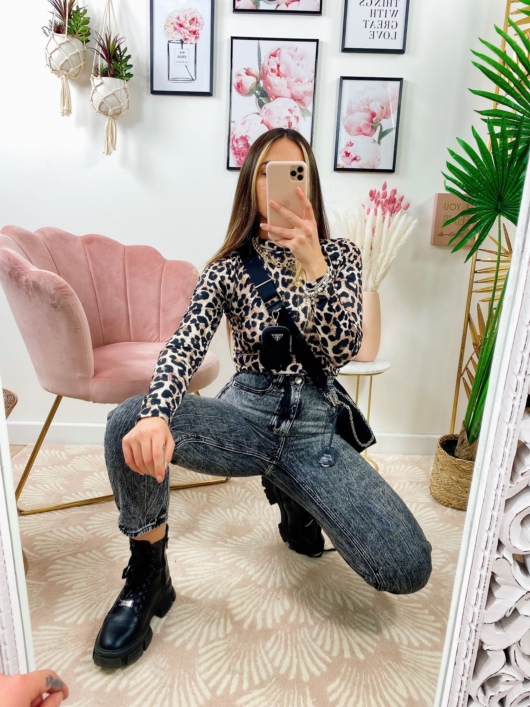 Jeans Bottone asimmetrico Grigio