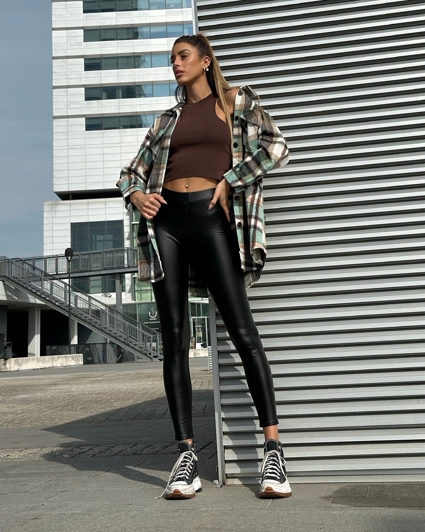 Leggins eco pelle nero