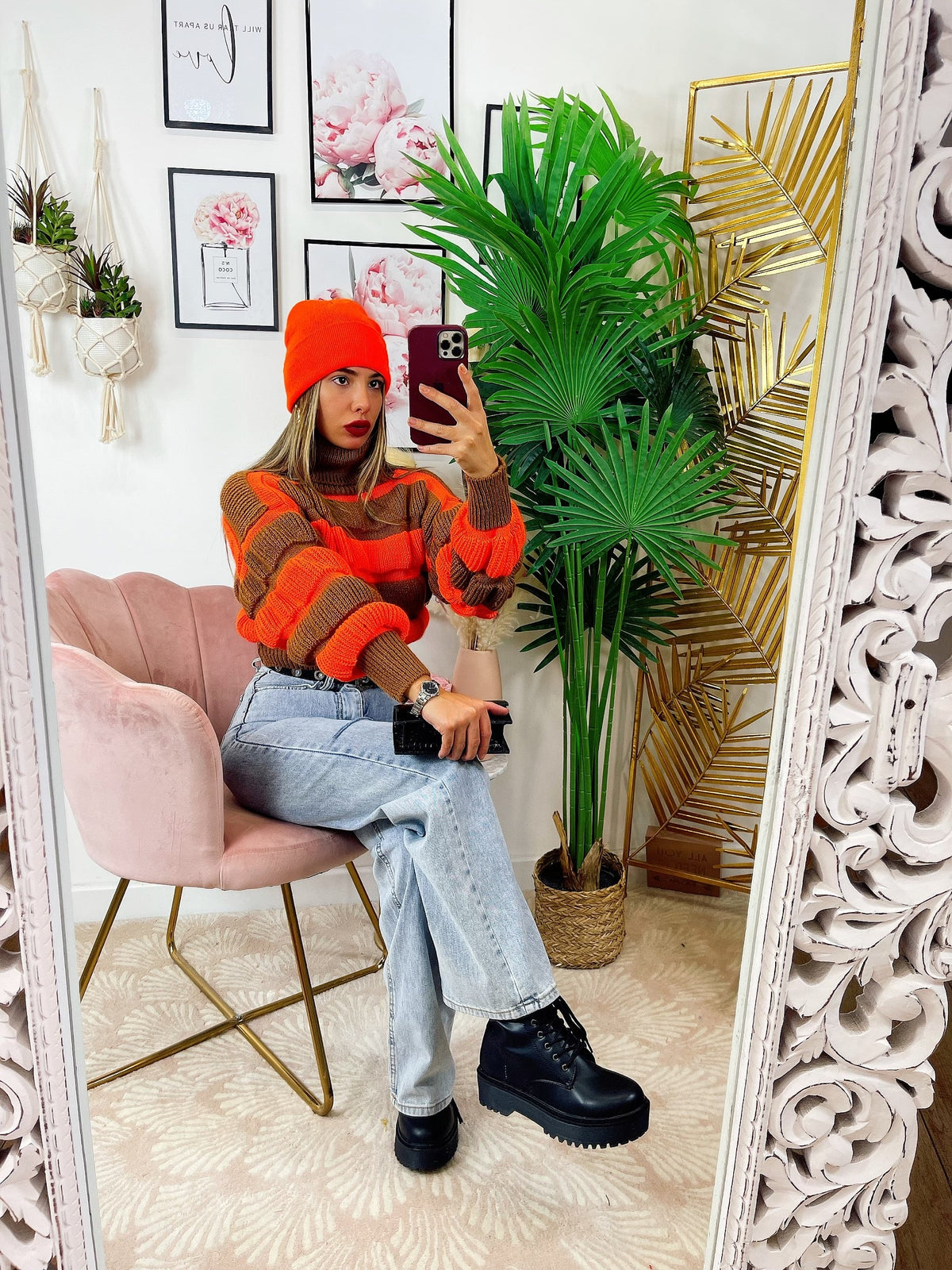Maglione Rebel arancio Camel